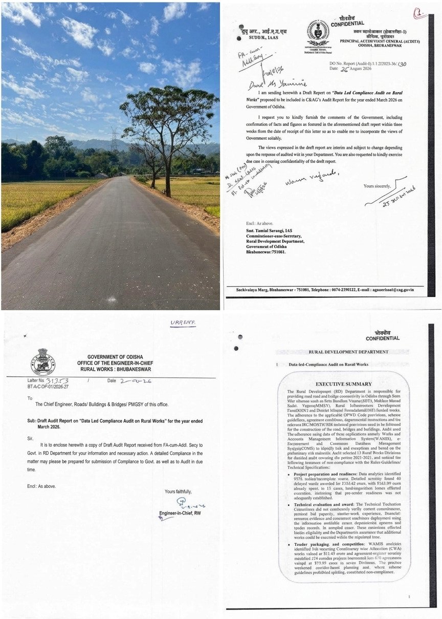 ସଡ଼କ-ସେତୁ ନିର୍ମାଣରେ ଅନିୟମିତତାର ଲମ୍ବା ତାଲିକା, CAG ଅଡିଟ୍‌ରେ ଉଠିଲା ପ୍ରଶ୍ନ